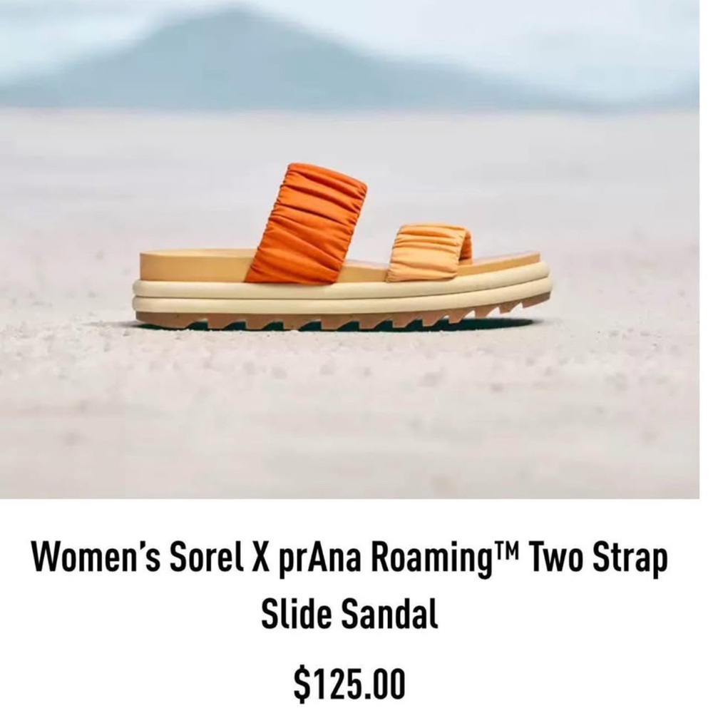 Sorel Women's Sandals in Orange and Tan - Picture 2 of 4